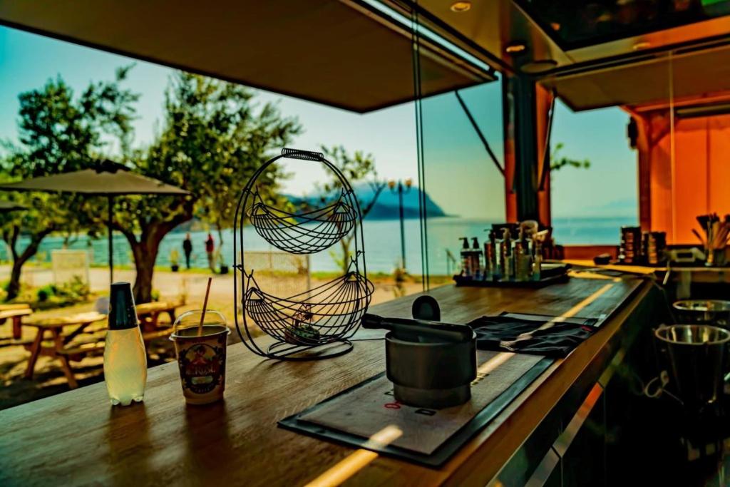 bar white food and drink